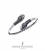 Double-Headed silver Snake Bracelet with Ruby & Emerald