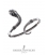 Single headed ornate sterling silver snake bracelet