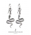 Minoan Silver Snake Earrings Large