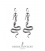 Greek Minoan silver Snake Earrings. Hook jointed earrings