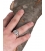 God Apollo Greek coin ring for pinky. Graduated silver ring symbolic of music and poetry