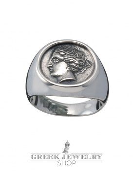 Venus Aphrodite graduated ancient Greek coin ring M
