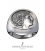 Large impressive Mens Alexander the Great chevalier coin ring. Greek Jewelry Shop
