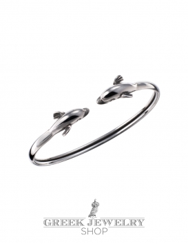 301 Sterling Silver Greek Dolphins Bracelet
