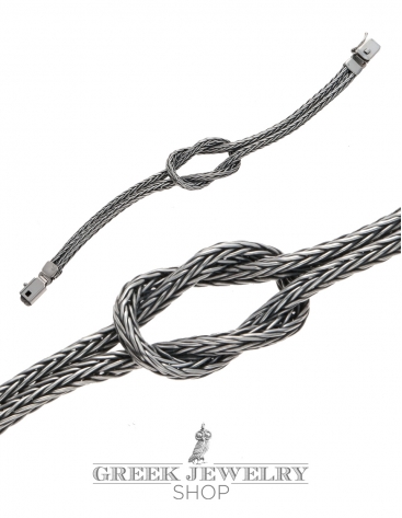 1198 Hand Braided Silver Bracelet