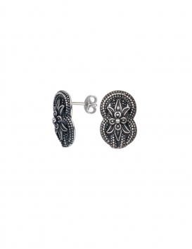 1265 Large Hercules-knot/Gordian knot sterling silver earrings
