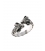 34/S Hand-coiled Double headed Sterling Silver Ancient ram torc ring