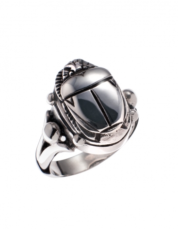 679DA Scarab Sterling Silver Band Ring 