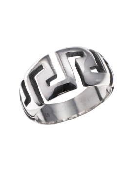 Greek Key silver ring