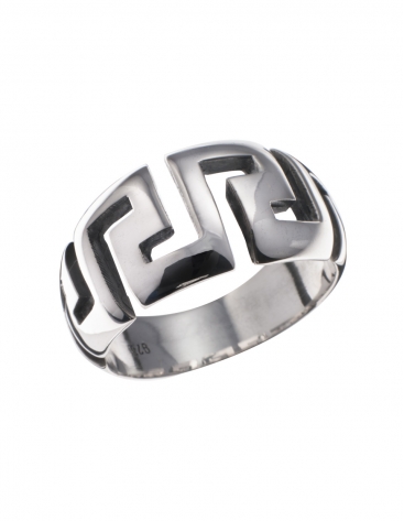 Greek Key silver ring
