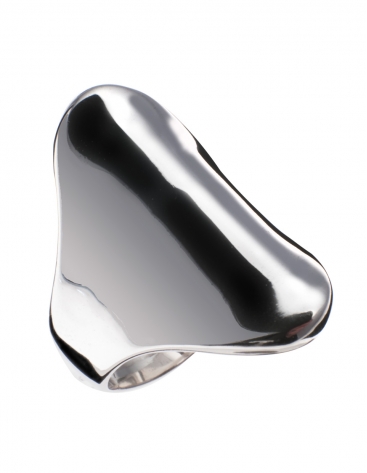 753 Large facet Silver Ring