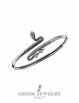 35/B Single Headed Coiled Snake Bracelet