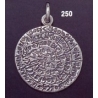 250 Large Flat Phaistos disc pendant (28mm diameter)