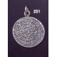 251 Medium flat Phaistos disc pendant (22 mm diameter)