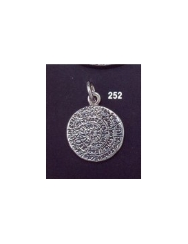 252 Small flat Phaistos disc pendant (17mm diameter)