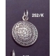 252/K Small convex Phaistos disc pendant (17 mm diameter)