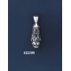 322/M Silver Lion's Head Torc Pendant (S)