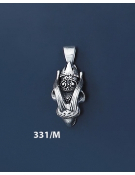331/M Silver Capricorn's Head Torc Pendant (S)