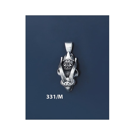 331/M Silver Capricorn's Head Torc Pendant (S)