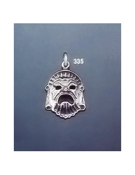 335 Ancient Greek Theater Silver Drama Mask