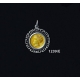 1239/E Small Syracuse Arethousa/Artemis/Persephone Coin Pendant with Greek Key Pattern (Gold Plated)