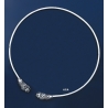 65/A Lion Silver Torc Collar Necklace (S)
