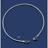 67/A Ram Solid Silver Torc Collar Necklace (S)