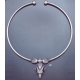 221 Ram's head animal torc necklace