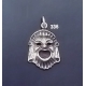 336 Ancient Greek Theater Silver Comedy  Mask