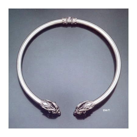 234/T XLarge Capricorn torc collar necklace
