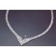 820 Greek Key/Meander Graduated Silver Necklace