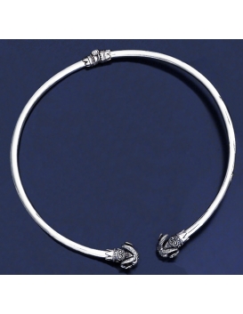 1060 Ram Solid Silver Collar Necklace (L)