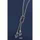 1064/B Hand Braided Silver Necklace with Ram
