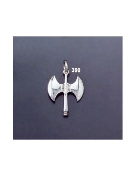 390 Sterling Silver Minoan Double Headed Axe Pendant (S)
