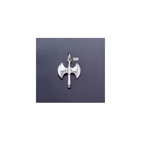 390 Sterling Silver Minoan Double Headed Axe Pendant (S)