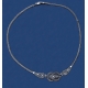 1262 Hercules-knot/Gordian knot hand-braided sterling silver necklace