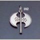 392 Sterling Silver Minoan Double Headed Axe Pendant