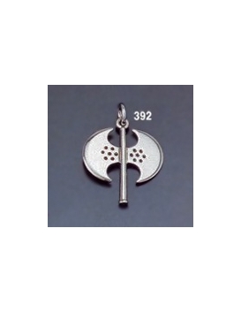 392 Sterling Silver Minoan Double Headed Axe Pendant