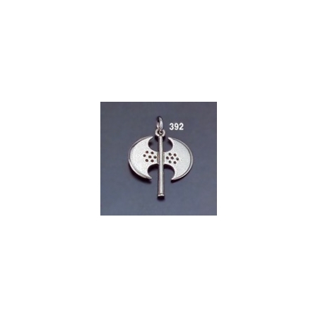 392 Sterling Silver Minoan Double Headed Axe Pendant