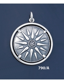 790/A Sun/Star of Macedonia mounted on bezel (XL)