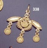Malia bees pendant, bees of malia, crete, greek jewellery